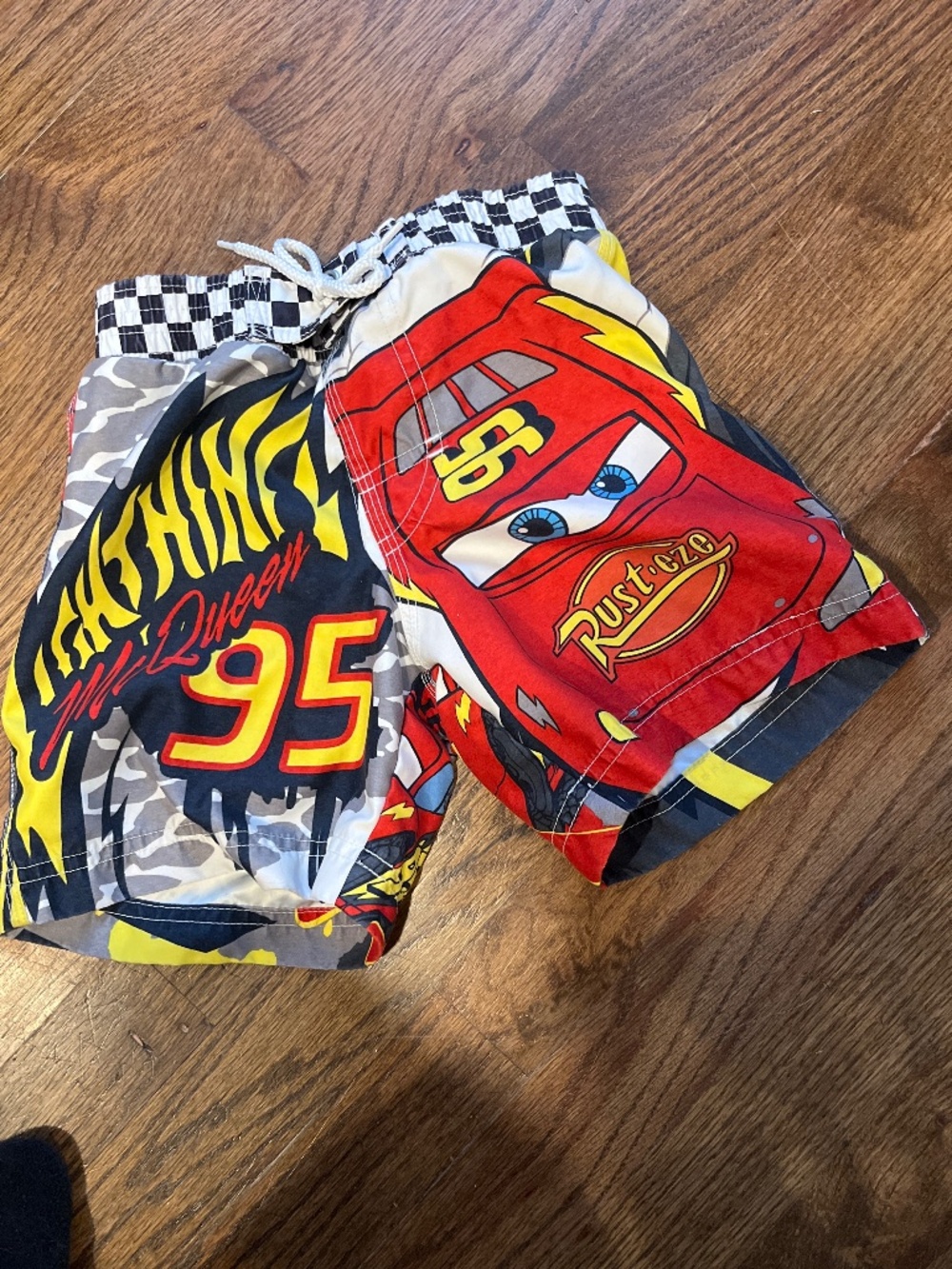 Lightning McQueen swim trunks